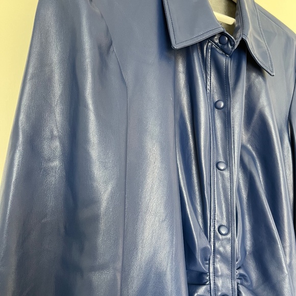 Gorgeous blue faux leather dress XXL - Picture 10 of 13